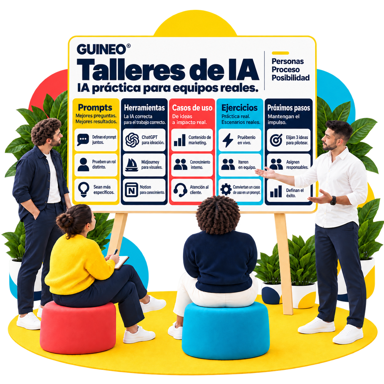 Workshop de inteligencia artificial conectando personas, ideas, herramientas y trabajo práctico